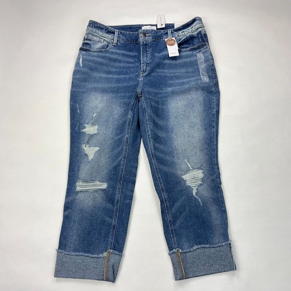 Lane Bryant High Rise Straight Crop Jeans Women 16 or 18 NWT $80 Magic Waistband - Picture 1 of 12